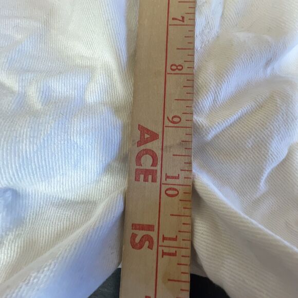 BDG Urban Outfitters Shorts Womens 26 White Denim High Rise Raw Hem Frayed - Picture 7 of 8